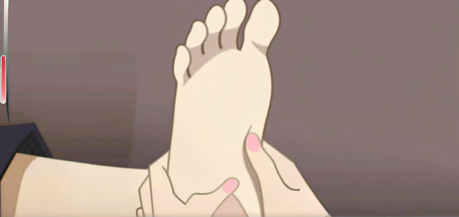 Girl show her feet sole