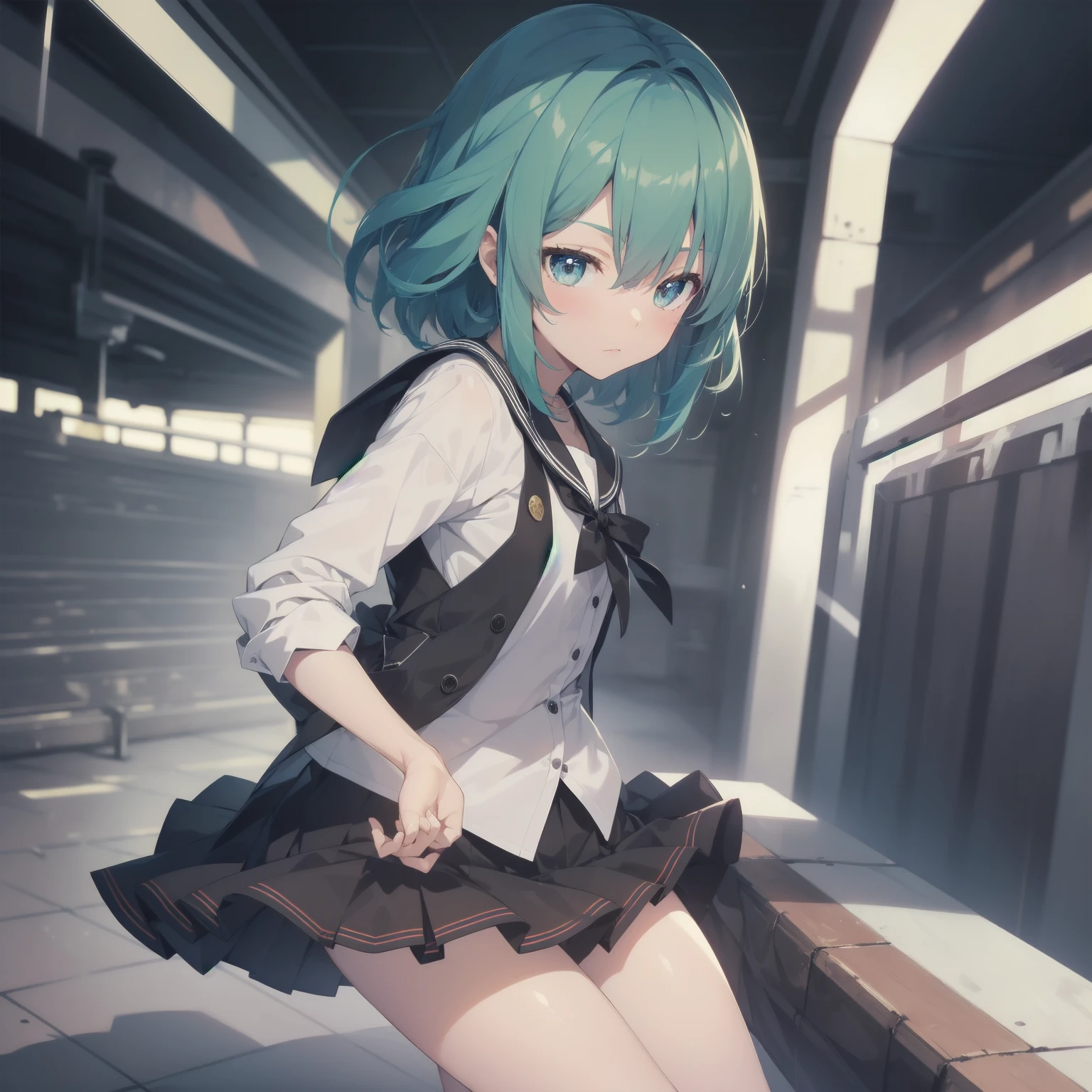 ultra-absurdres-Top quality by artist God, ultra-detailed, high resolution, anime moe artstyle, best anime 8k konachan wallpaper, pixiv contest winner, pool:2810, perfect anatomy,break, 1girl, (Please draw a girl walking sleepily to school alone. )break,(Solo,little female, 13-year-old:1.3),Full limbs, complete fingers,a junior high school student, (very short hair), short cut, flat chest, , small butt, small black eyes, beautiful detailed eyes, well-proportioned iris and pupils, expressive eyes, highres detailed hair, soft expression, salor school_uniform, sailor collar, serahuku, bow, pleated skirt,(Detailed Lighting), (Detailed background), in the School commute route. break,super detailed skin, Best cinematic lighting powered by famous artist, 8k,beauty illustration,photoshop_(medium),very aesthetic,break,((artist:mochi_au_lait )), artist:clamp ,artist:carnelian ,artist:kantoku ,