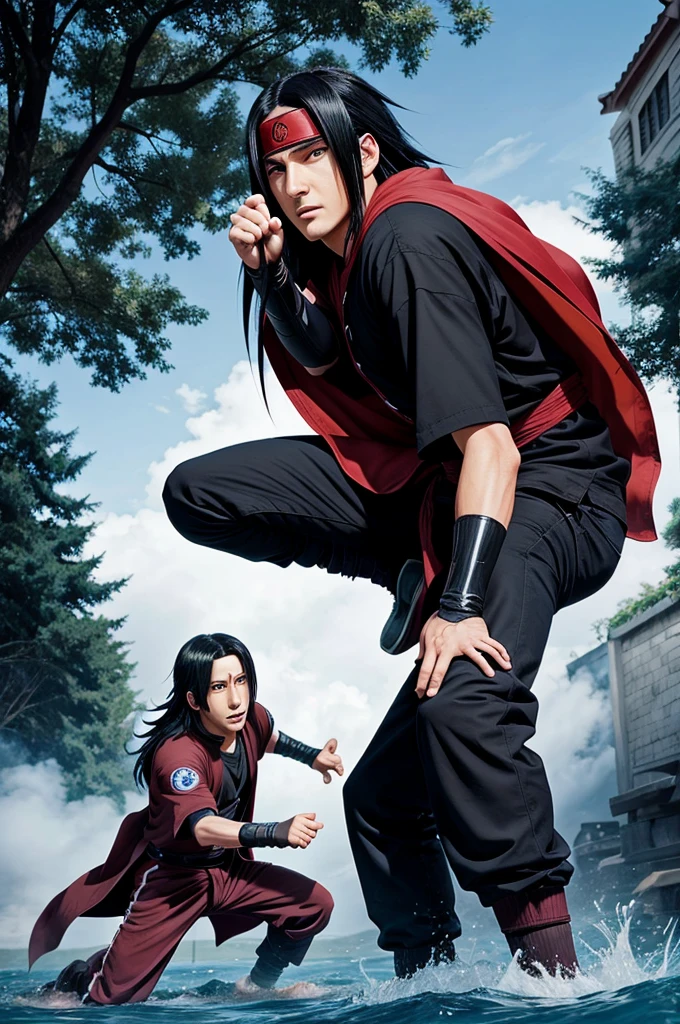 I want image that shows this madara uchiha fighting with Itachi uchiha 