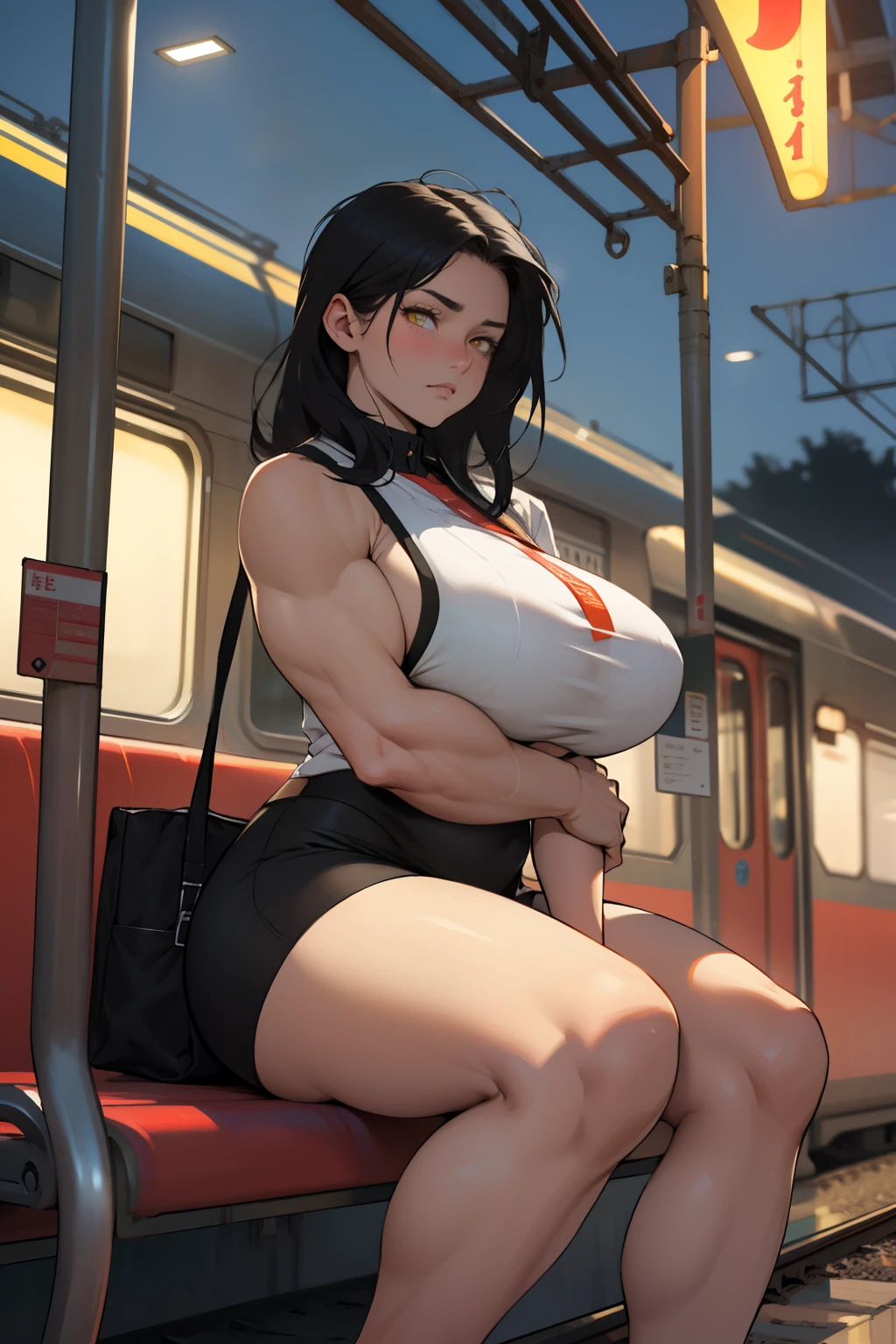 thick thick thick thick thick thick thick thick thick thick massive tits huge muscles sad girl black hair yellow eyes pale skin (sitting on a train station at night alone)