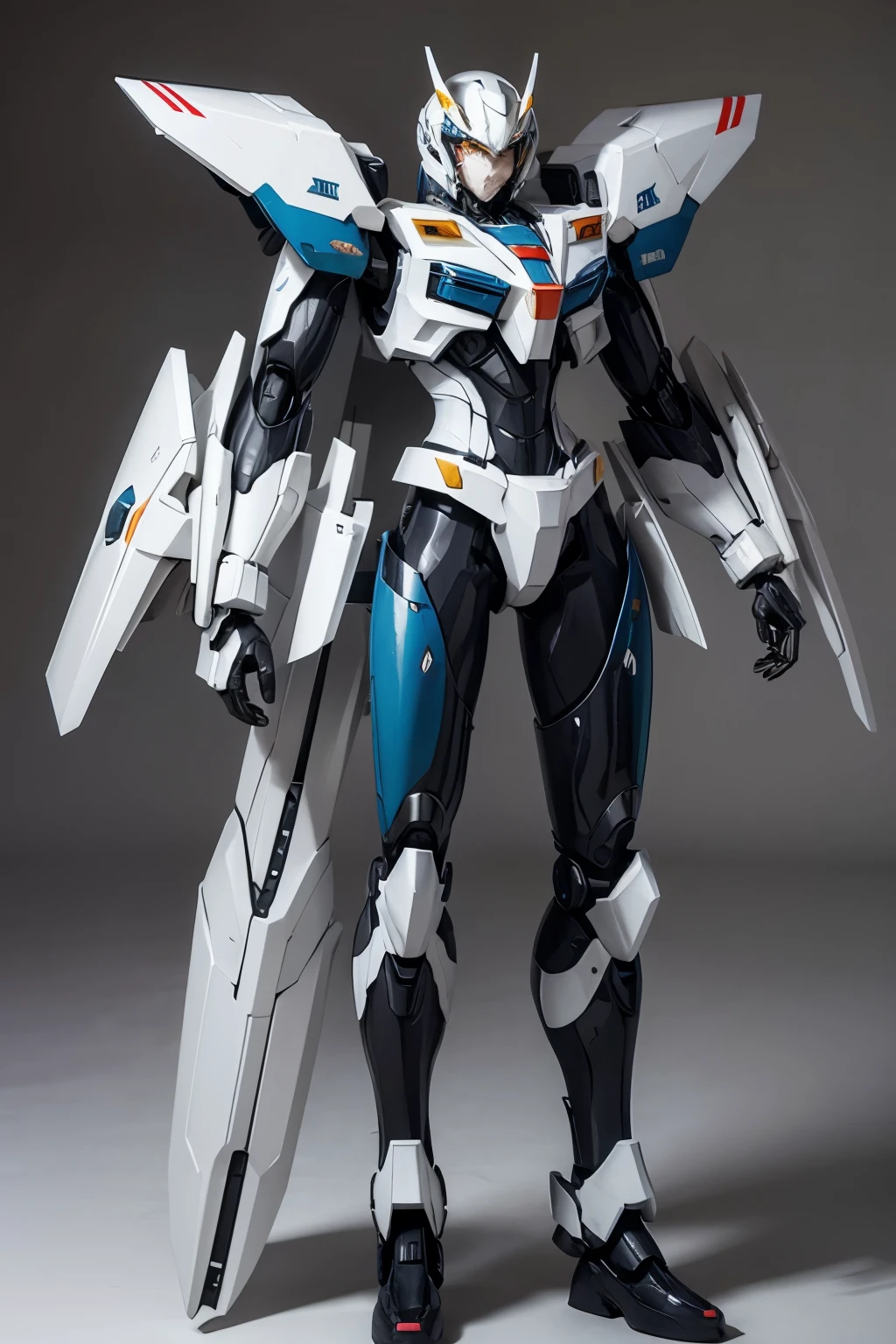 Paper design of anime-style mecha suits