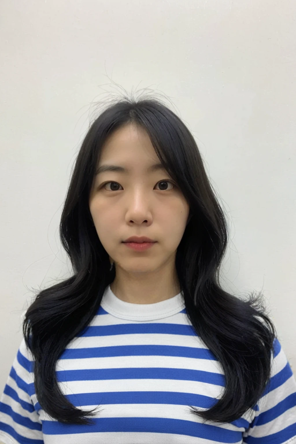Best Quality, 8K, Masterpiece, (photo realistic:1.3), (hyper realistic:1.3), (Create an image maintaining the original base model hairstyle:1.5), :(t-shirt1.4)