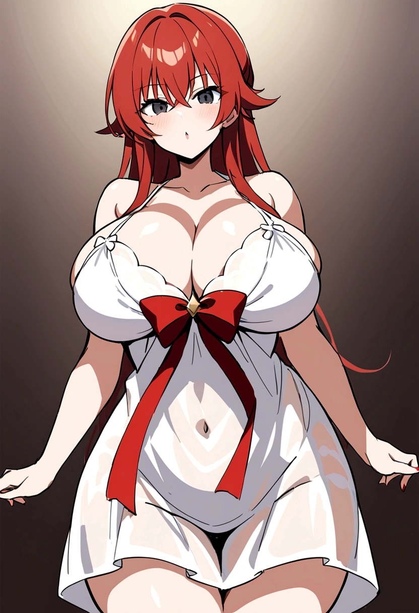 My name is Hikaru, I am a white test woman with long red hair and black eyes. I am 1.60 cm tall and weigh 46 kg. My breast sizes are 300 cm, my waist is 60 cm and my hips are 200 cm. Dressed in a Babydoll . With big breasts 300 cm