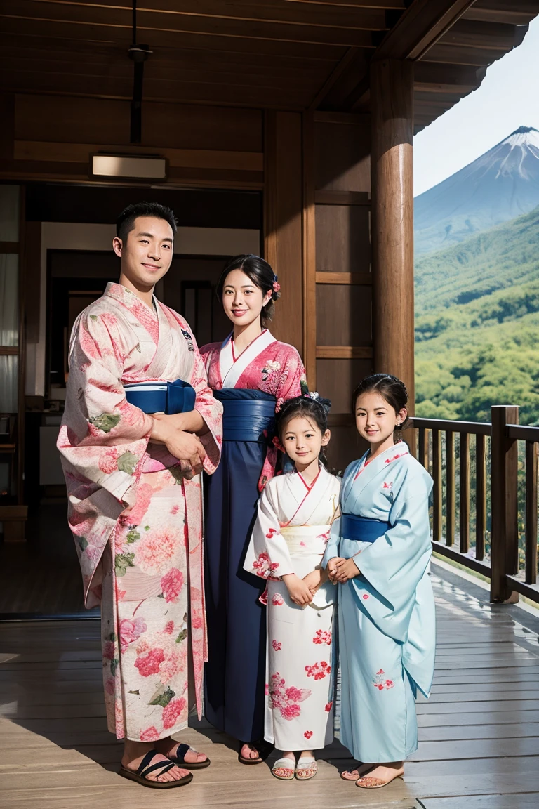 kimono,Family of 4 people,Panorama Niseko,American