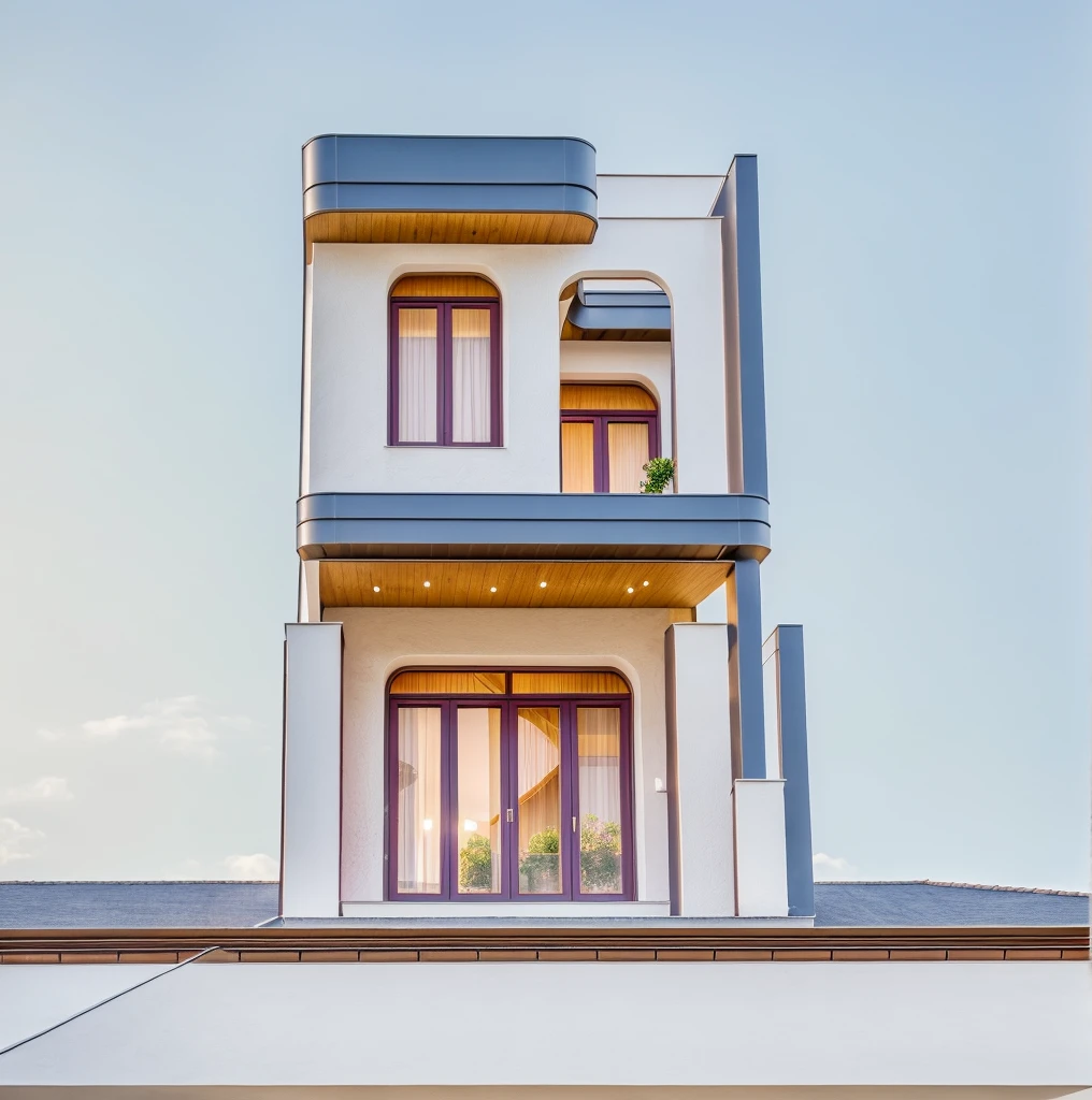 PLATEFORME KTHOUSE, Beaucoup de belles fleurs rouges le long de la route:1.3, romantique, 1 maison de style néoclassique, La maison de ville est faite de murs blancs, belle lumière, journée de beauté, ensoleillé, Beaucoup de bougainvilliers rouges le long de la route:1.3, belle sensation de jeunesse :1.2, soleil à midi, Très belles ombres,
