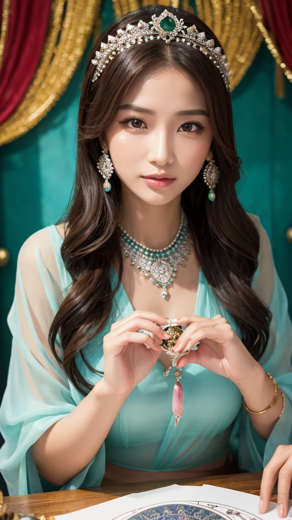 fortune teller Crystal Jade front Beautiful woman