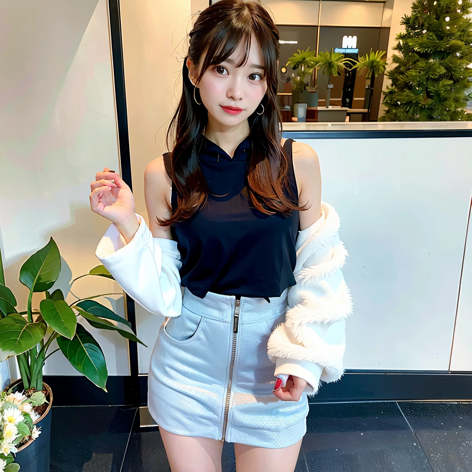 NSFW、highest quality、high resolution、8K、Girl 1 Mature Mature Mature Woman Person、during the day、、black haired、shortcut、light shines、outside the house、luxury、(medium hair)、Beautiful detail sky、beautiful earrings、(dynamic pose:0.8)、(whole body:1.2)、breeze、shiny skin、sight、bust、perfect shiny skin,perfect skin,((erotic,sexy and sexually explicit)),((Accurate needle with no discomfort)), big and full breasts,big breasts thin waist, look at the audience,((sailor suit)),((white tank top:1.2)),(red tie),(Blue Mini Pleated Mini Skirt),(((スカートをlift it yourself))),(lift it yourself),(show panties),panties on,panties focus,((get up,spread across the legs)), socks, (black knee socks),(loafer shoes), daytime,in the train,Horizontal seat with your back to the window、(open your legs:1.2)、Raise your hand(So much so that you can see your armpits.。