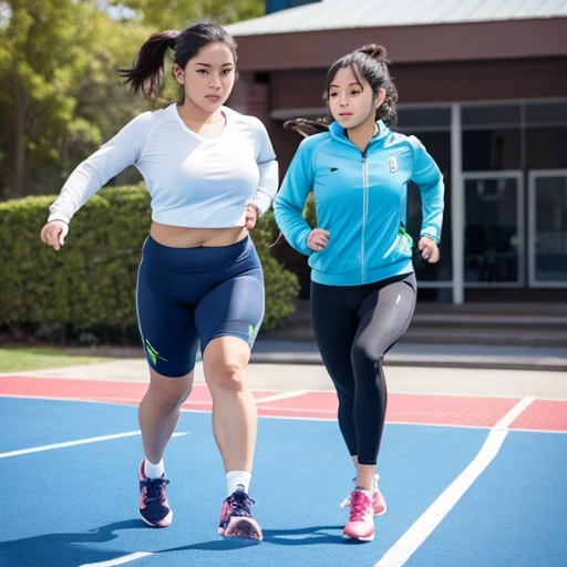 Very fat、1 Girl、Training wear