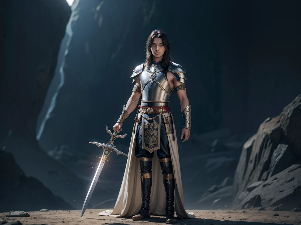 great sword standing with precious stones and writing:Inspiring Stories of Faith.