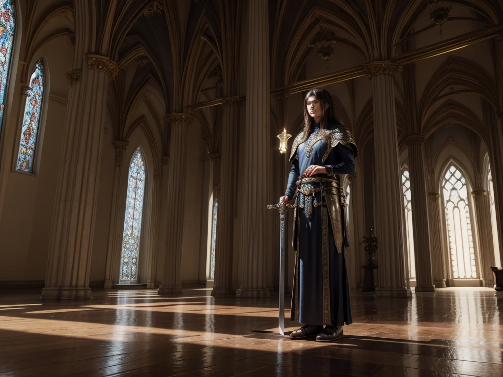  great sword standing with precious stones and writing:Inspiring Stories of Faith.