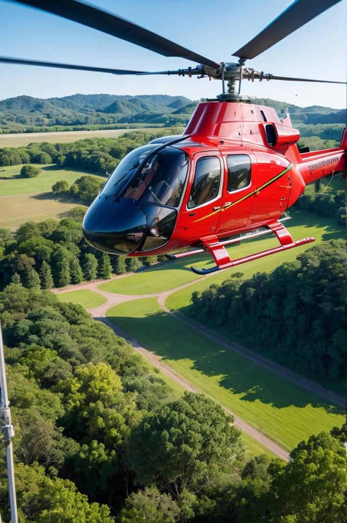 Helicopter shot