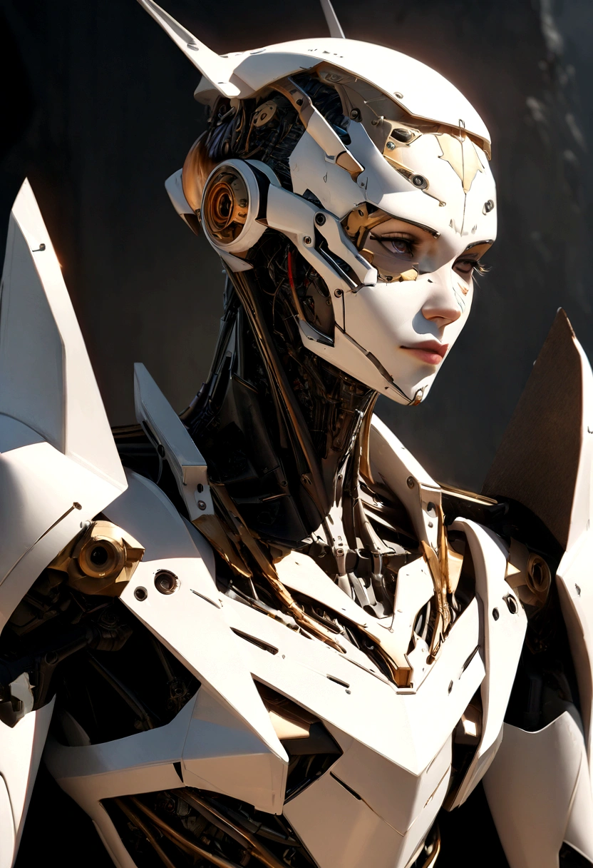 sharpened man in white and gold hooded armor, detailed portrait of a cyborg, close-up portrait of cyborg, portrait of a futuristic robot, male cyborg military commander, attractive science fiction face, portrait of cyborg, portrait of a cyborg, cyborg portrait, portrait of a cyborg cyberpunk, male cyborg, in white futuristic armor, olpntng style, Portrait of the gynoid robot Samus in Wasteland, perfect composition, beautiful detailed intricate insanely detailed octane render Tendências no ArtStation, 8k art photography, photorrealistic concept art, soft natural volumetric cinematic perfect light, Bright dark, rewarded photography, work of art, oil on canvas, rafael, caravaggio, Greg Rutkowski, bipe, Beksinski, giger, perfect composition, beautiful detailed intricate insanely detailed octane render Tendências no ArtStation, 8k art photography, photorrealistic concept art, soft natural volumetric cinematic perfect light