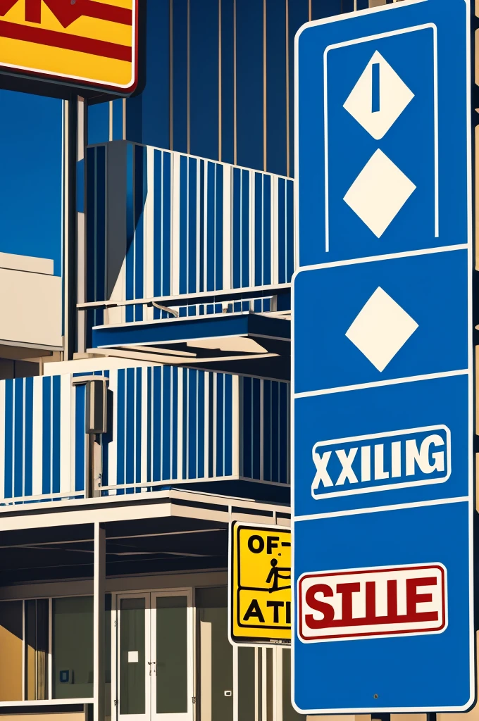 Illustration using auxiliary signs