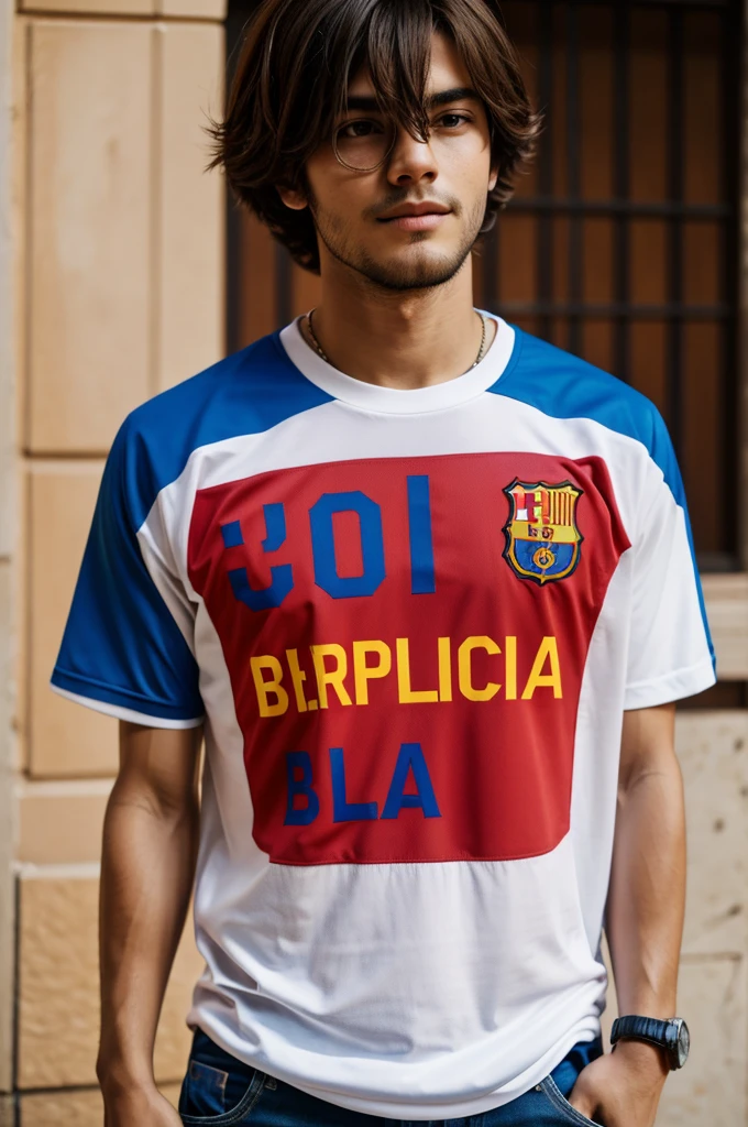 Barcelona shirt what it says on Brandon&#39;s dorsal 