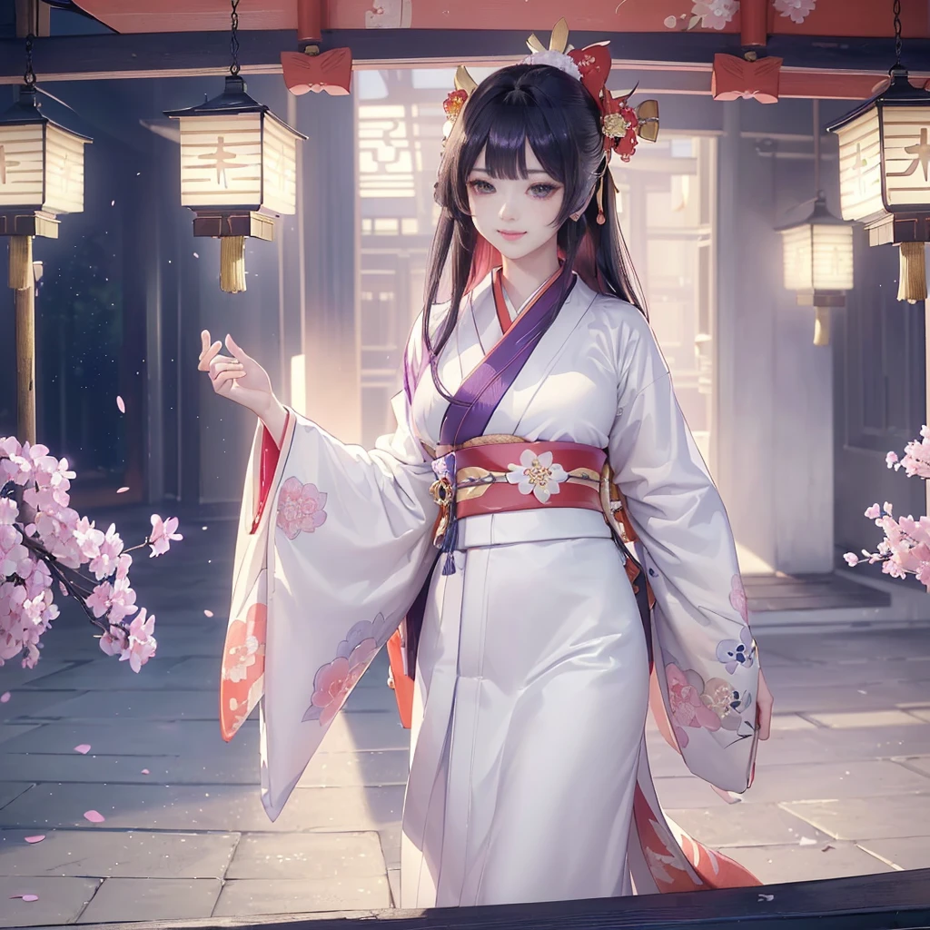 Twelve-layered kimono Apparition cherry blossoms Best Quality, Masterpiece, Ultra High Resolution, (Realisticity: 1.4), Original Photo, Cinematic Lighting