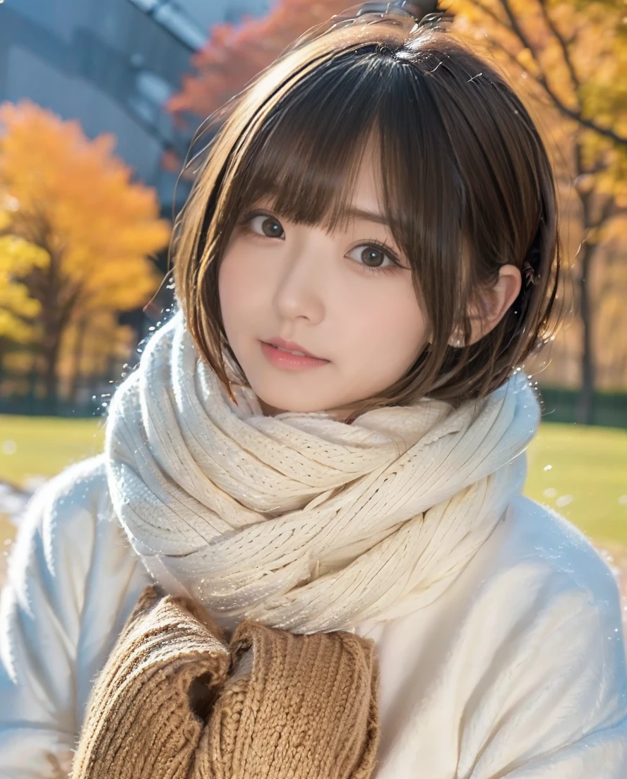 Being with a dog、A girl and a dog warming themselves by a bonfire、Lens flare、Hair blowing in the wind、Medium Short Hair、Fluffy scarf in warm colors、Expressing the whiteness of one's breath、Photo from the waist up、Night city illumination shot、Cowgirl Shot、Fur coat、豪華なグレーのミンクのFur coat、Wear fine leather boots、Luxury Bags、Inner turtleneck、Silver necklace and small silver earrings Millionaire style:1.4))、Full body photo、smile、 Caustics、Highly detailed photos、Very beautiful woman 、Ample breasts、No makeup、(8K、RAW Photos、Highest quality、masterpiece:1.2)、(Realistic、Realistic)、1 Girl、((Medium Short Hair、Midwinter、Cold region Snow falling、The wind is blowing、Fluttering Hair、Blur the background、Colorful illuminations、Looking into the camera:1.4))、