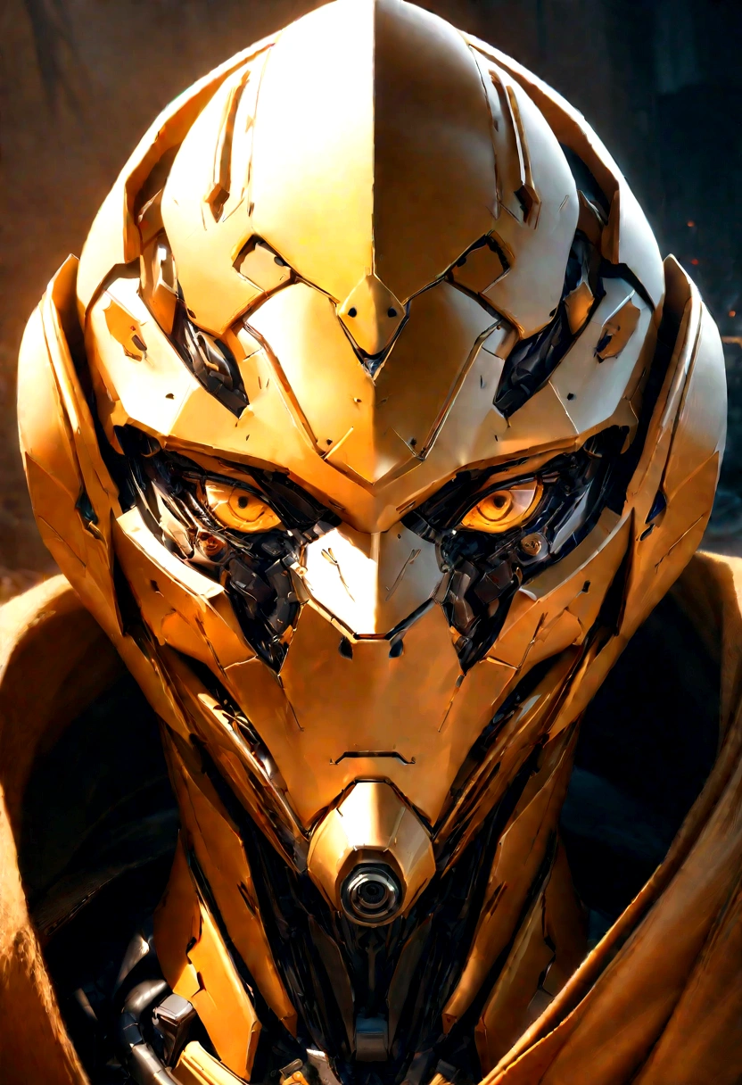 sharpened man in white and gold hooded armor, detailed portrait of a cyborg, close-up portrait of cyborg, portrait of a futuristic robot, male cyborg military commander, attractive science fiction face, Artificial intelligence, portrait of cyborg, portrait of a cyborg, cyborg portrait, portrait of a cyborg cyberpunk, male cyborg, in metallic orange futuristic armor, olpntng style, Portrait of the gynoid robot Samus in Wasteland, perfect composition, beautiful detailed intricate insanely detailed octane render Tendências no ArtStation, 8k art photography, photorrealistic concept art, soft natural volumetric cinematic perfect light, Bright dark, rewarded photography, work of art, oil on canvas, perfect composition, beautiful detailed intricate insanely detailed octane render Tendências no ArtStation, 8k art photography, photorrealistic concept art, soft natural volumetric cinematic perfect light