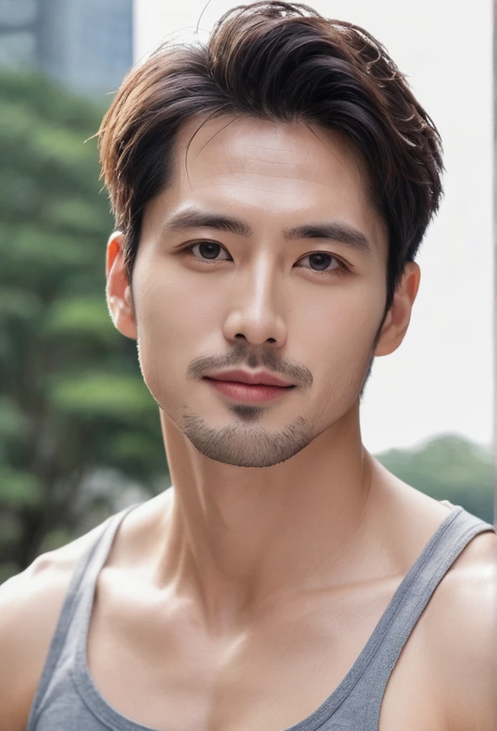 A handsome man who likes gay men、Face forward、Face forward