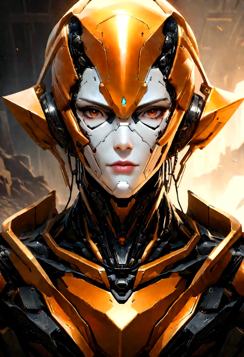 sharpened man in white and gold hooded armor, detailed portrait of a cyborg, close-up portrait of cyborg, portrait of a futuristic robot, male cyborg military commander, attractive science fiction face, Artificial intelligence, portrait of cyborg, portrait of a cyborg, cyborg portrait, portrait of a cyborg cyberpunk, male cyborg, in metallic orange futuristic armor, olpntng style, Portrait of the gynoid robot Samus in Wasteland, perfect composition, beautiful detailed intricate insanely detailed octane render Tendências no ArtStation, 8k art photography, photorrealistic concept art, soft natural volumetric cinematic perfect light, Bright dark, rewarded photography, work of art, oil on canvas, perfect composition, beautiful detailed intricate insanely detailed octane render Tendências no ArtStation, 8k art photography, photorrealistic concept art, soft natural volumetric cinematic perfect light