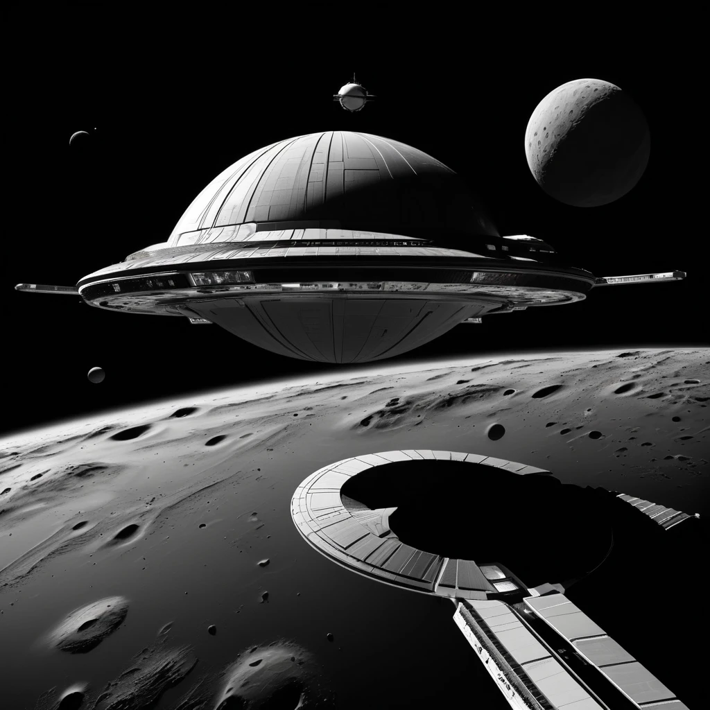 spacecraft,Grayscale,llbreton's Artwork,