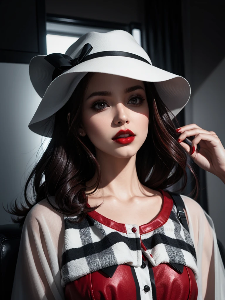 （Red lips that blend pictures），（Fully integrated pictures：1.37）