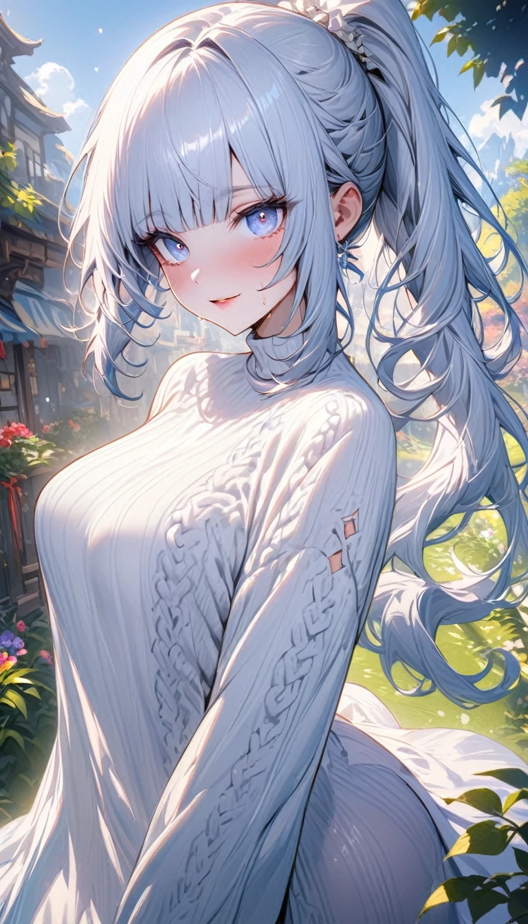 Ayaka Genshin Impact, (masterpiece:1.2), (best quality:1.2),, Curvy but slim, Perfect eyes, Perfect face, Perfect lighting, 1 girl, in the garden, (The whole body is visible),(walk),(Knitted sweaters),(Cute gestures),(Smile),(Ponytail),curls, Beautifully dressed, Detailed outdoor background, compensate, Eyeshadow, Thick eyelashes, fantasy, Looking at the audience, whole body, Blue sky、Bright and beautiful face、Young shiny radiant white glowing skin、most beautiful、世界上most beautiful丽的亮金发、Silver Hair、long Ponytail hair、Shiny and beautiful bangs、Sparkling, crystal clear big blue eyes、非常美丽可爱的17岁世界上most beautiful丽的女孩, very good, up to buttocks, very good, Medium breasts, Sweating ,A crazed killer has been abducting people in your neighborhood.
You are the next one to be kidnapped.