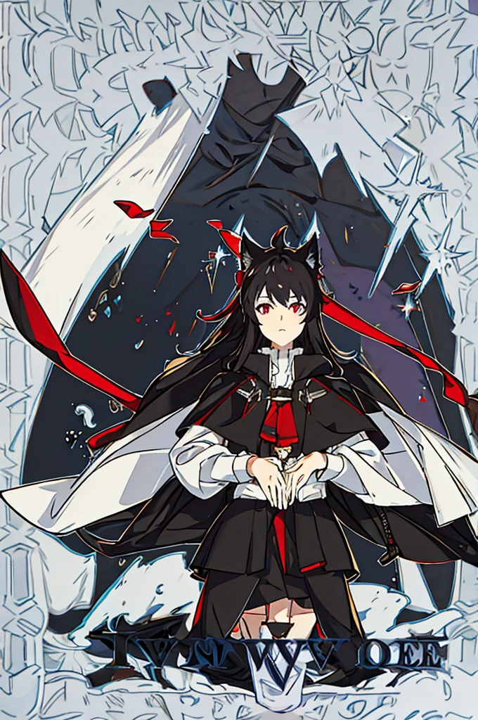 Black Hair少年,Around fifteen years old,Black Hair,Cat ear,Cat tail,Purple cloak,Heterochromia,Red left eye,Blue right eye,White shirt,Purple cloak,Standing,whole body,For the audience,White background,masterpiece,HD,4K,Detailed facial depiction,Black trousers,Black boots,Black Hair,White background(1:5)