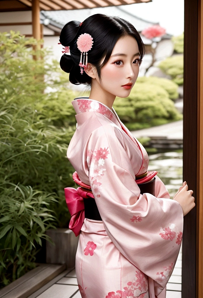 A woman holding a parasol.Japanese tween model girl.Full color photo.The resolution should be 30.4 megapixels, ISO sensitivity: 100, Shutter speed 1/2000 second. The image should be hyper-realistic, highly detailed, and high-resolution 16k.photogenic,
