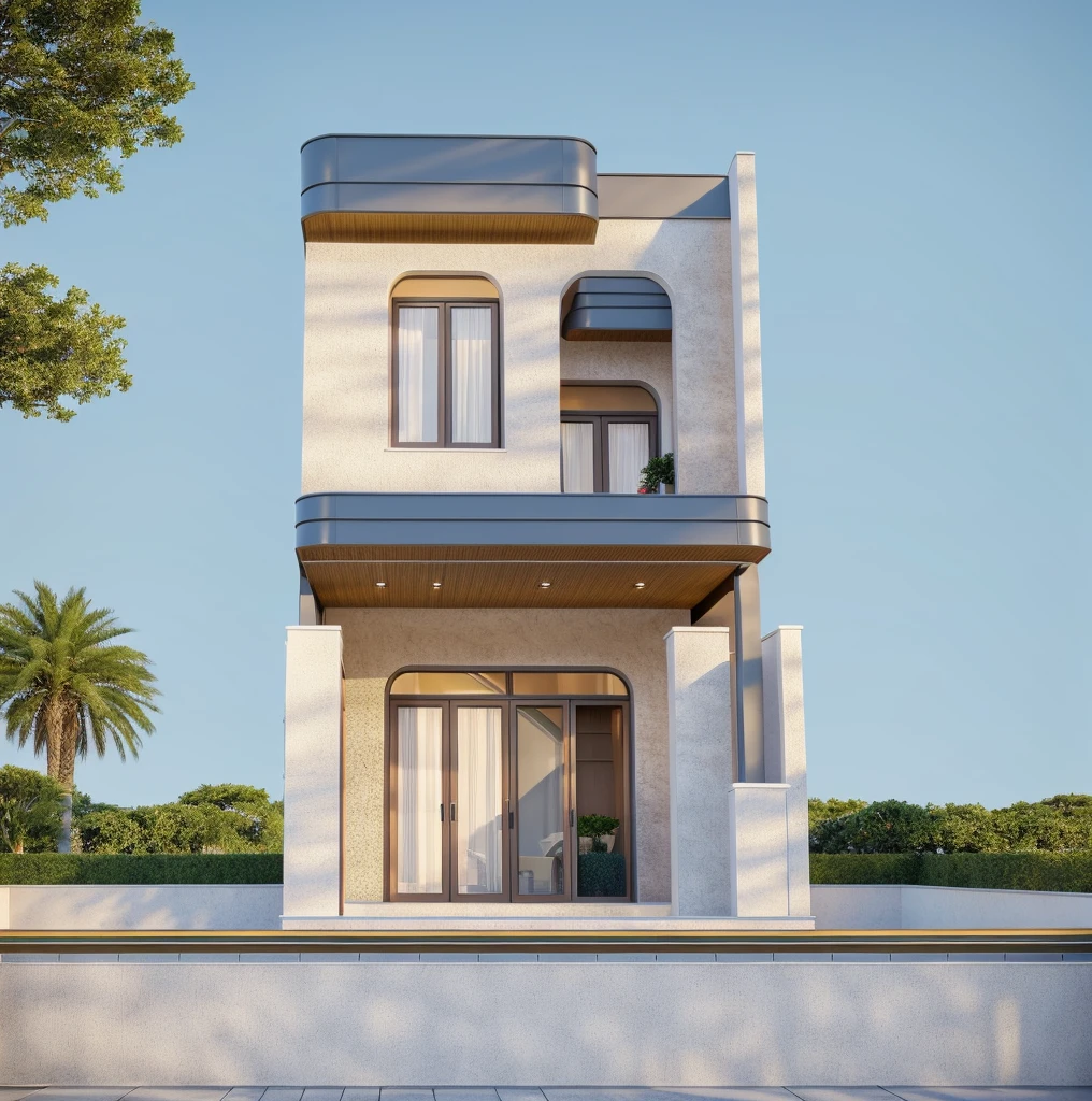 PLATEFORME KTHOUSE, Beaucoup de belles fleurs rouges le long de la route:1.3, romantique, 1 maison de style néoclassique, La maison de ville est faite de murs blancs, belle lumière, journée de beauté, ensoleillé, Beaucoup de bougainvilliers rouges le long de la route:1.3, belle sensation de jeunesse :1.2, soleil à midi, Très belles ombres,