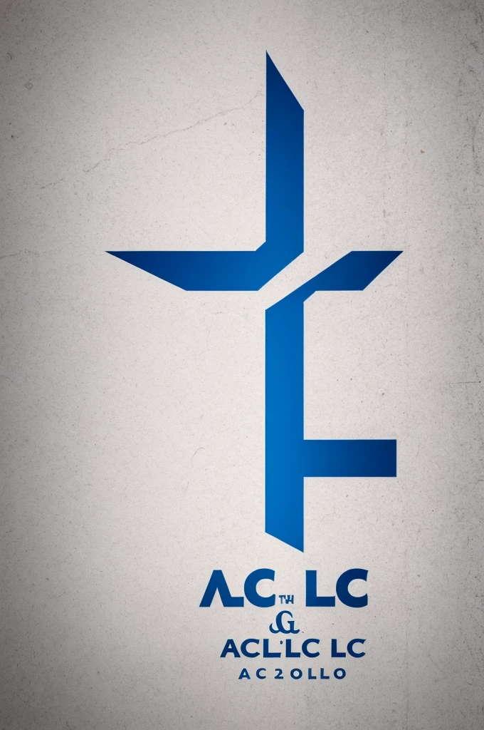 A logo with the letters ADLC and a cross in the background in 2d style