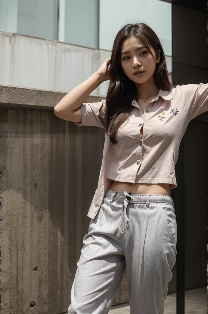 Freya JKT48 does not wear shirts and trousers