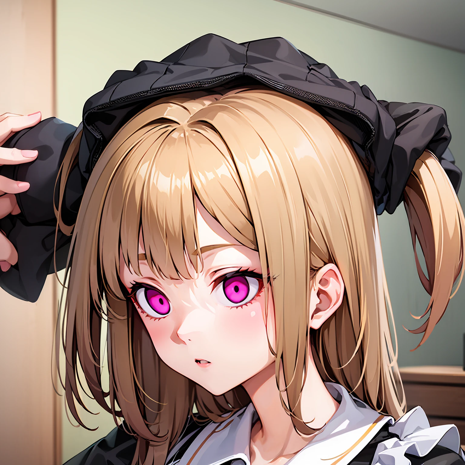1 female,Browsing Caution, ((stand up and salute)),(((Black latex tight bodysuit))), Kitagawa Marine, One Girl, Blonde, Long Hair, Multicolored Hair, (Red eyes),clavicle,Absurd, Hollow Eyes, ((big 1.8)),((Hypnosis,Mind control,Expressionless, Emotion Control Device)), ((With eyes wide open)),(The pupils constrict,Glowing purple eyes,Hollow Eyes),(indoor,Nightclub),Full body image, brainwashing,Hollow Eyes), (Highest quality、4K、8K、High resolution、Must have:1.2)、Very detailed、(reality、reality、reality:1.37)、Ticker、Hyper HD、Studio Lighting、Ultra-precise Paint、Sharp focus、Physically Based Rendering、Very detailed、Professional specifications、Vibrancy and color、Blurred、Sports portrait、landscape、Horror Style、Anime Big 、sf、photograph、Concept Artist、Five Fingers, Perfect body, {{{masterpiece}}}, {{{Highest quality}}}, {{Very detailed}}, {shape}, {{Very delicate and beautiful}},Improved cost performance、All Roles、Canon 5D MK4でphotograph、photograph,