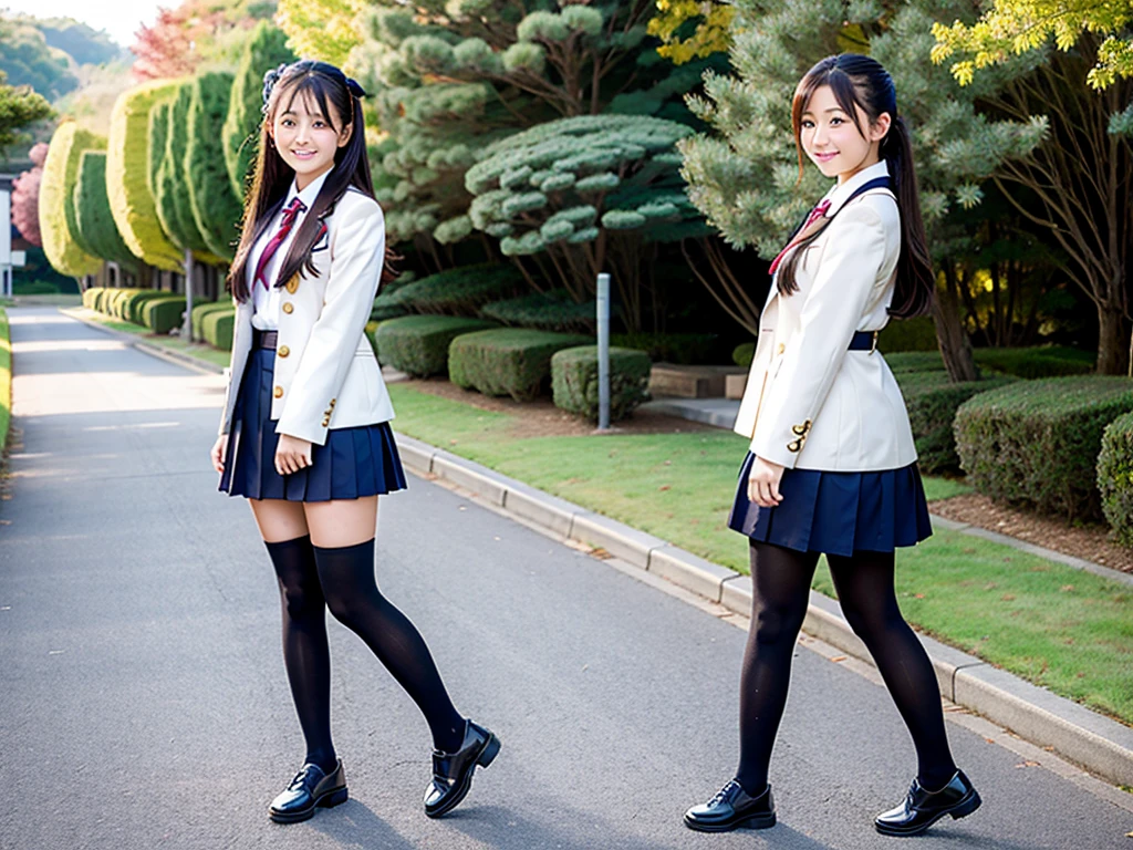 high quality, high resolution,Japanese Landscape,Large number of girls,The uniform is full body tights,School class