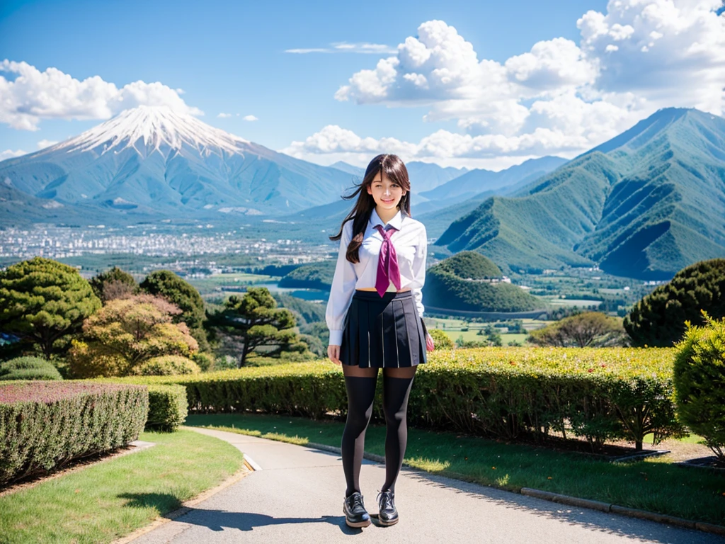 high quality, high resolution,Japanese Landscape,Large number of girls,Wearing full-body tights,School class