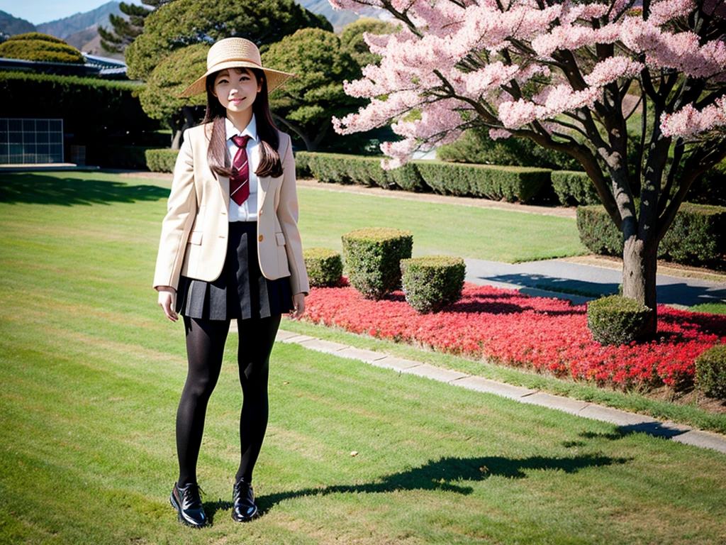 high quality, high resolution,Japanese Landscape,Large number of girls,Wearing full-body tights,School class