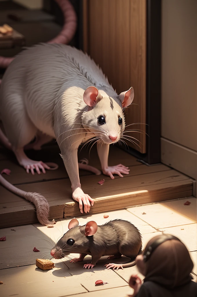 Rats eating rats
