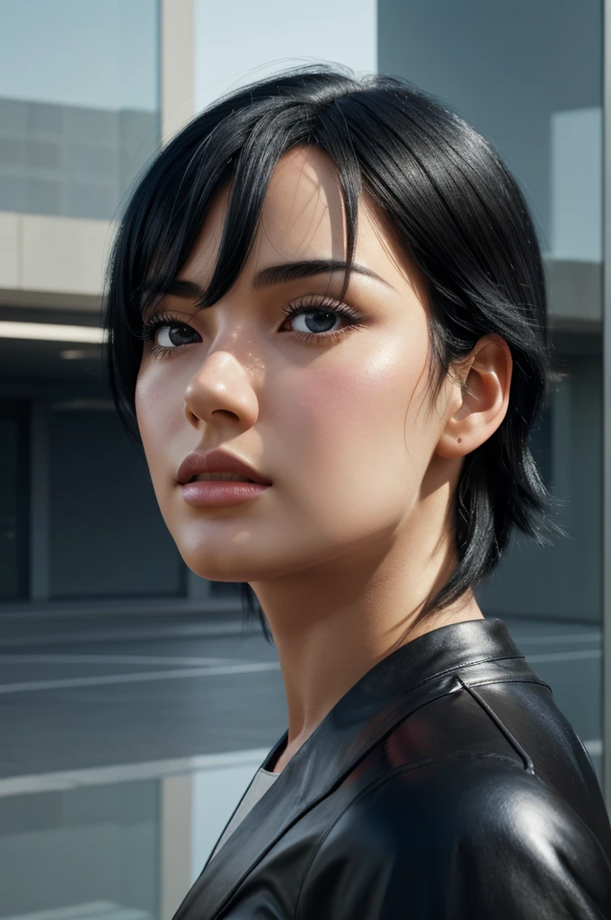 black hair, reflection light, bloom, drop shadow, motion lines, speed lines, Art Deco, Social realism, modern, anime, Contemporary art, Action painting, Pixar, first-person view, from side, UHD, retina, anatomically correct, super detail, best quality, highres, 4K