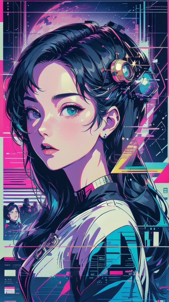 (((masterpiece, highest quality))),(((solo:1.2))),(((1girl:1.2))), 32k wallpaper, very detailed, poster,science fiction,(((geometric cinematic movie poster))), (bauhaus), shape,abstract, mid century modern, movie poster,Perfect Lady,halftone,speech bubble,(((portfolio,Close-up))),(((various angle))),(((bust up))),((extreme highlight)),Vast landscape,((((heterochromia)))),(((complete face))),
