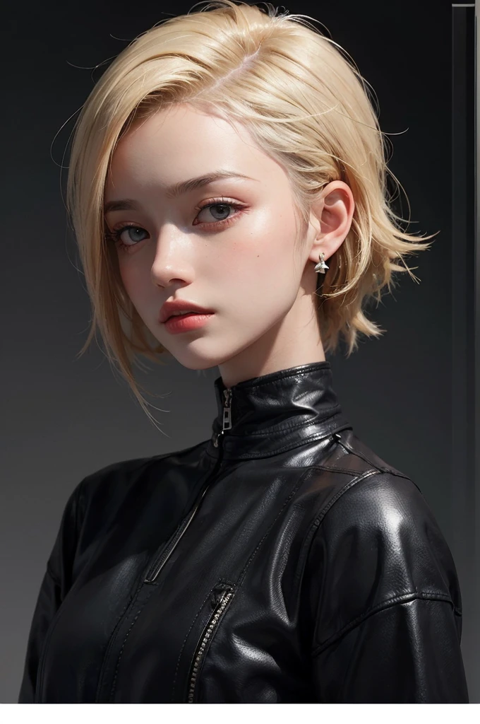 a 20 yo woman, blonde, (hi-top fade:1.3), dark theme, soothing tones, muted colors, high contrast, (natural skin texture, hyperrealism, soft light, sharp)