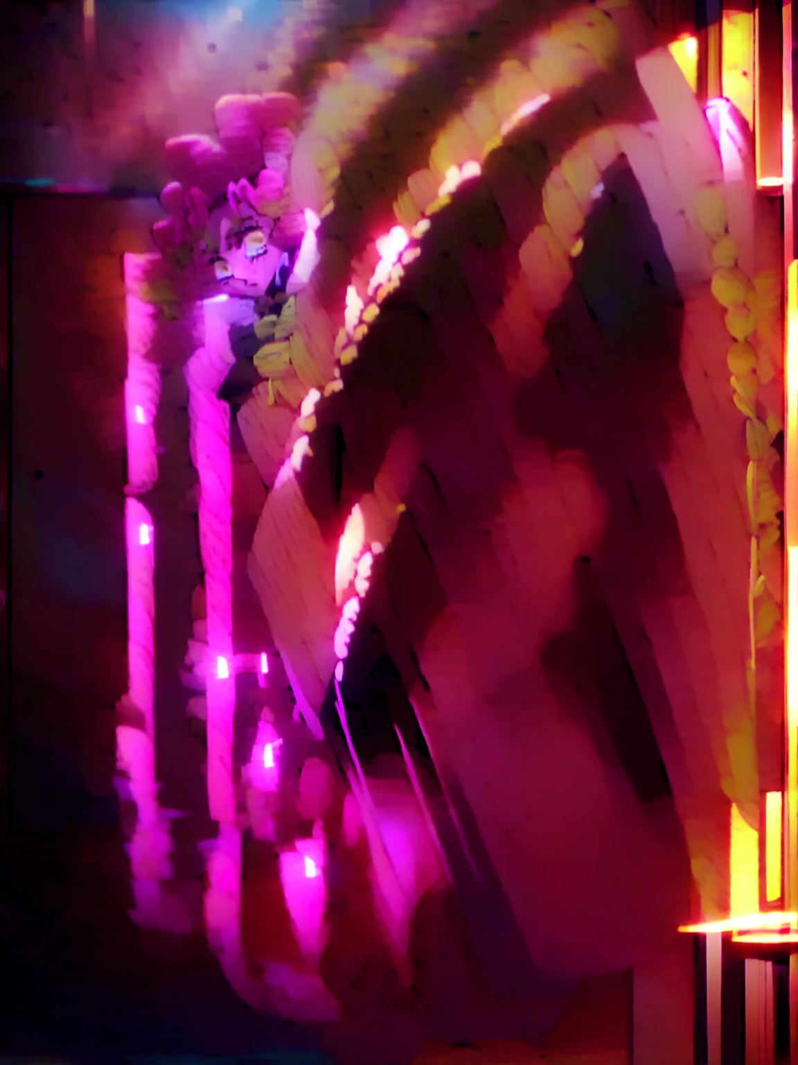 Hyper realistic super detailed sexy Mitsuri Kanroji, NSFW, Very detailed, expressions faciales sexy, seductive facial expressions, [:(Face detail: 1.4): 0.4], 16K resolution, 4k resolution, dinamic lighting, High definition resolution, (sexy pose, Position attrayante), (hyper realistic: 1.4), (back light: 1.2), (sun light: 1), (pleine hauteur: 1.8),(contrasting background: 1.5), (Anatomy of the hyperrealistic arm), (Hyperrealistic anatomy of the legs), (peau propre), (lighting cinematic: 1.7), (intime), (Technologie NVIDIA RTX Ray Tracing), (Anatomy of the hyperrealistic arm: 2), (Ventre plat parfait), (image couleur),Create a 4K resolution, ultra-realistic, and extremely detailed artwork featuring Love Hashira Mitsuri Kanroji. Mitsuri Kanroji is the central character in the artwork, known for her commanding presence and bold appearance. She is seated at her executive desk in a modern office with large windows offering a cityscape view. ((Mitsuri Kanroji (demon slayer))), a girl with long green-pink gradient hair and green eyes, green hair, gradient hair, multicolored hair, long hair. Sha has a commanding presence. She has a provocative yet professional silhouette, with her Demon Slayer Hashira Outfit that subtly emphasizes her figure. Her makeup is bold, with striking red lips and a gaze that demands attention. She is dressed provocatively, making a bold fashion statement. Her Demon Slayer Outfit is exquisitely tailored, with a Tight and Short Kimono that adds a touch of allure to her attire. She wears a Mini-Pleated skirt that accentuates her elegance and Cotton Green Stockings. Her jewelry is exquisite, adding a touch of glamour to her overall appearance.
