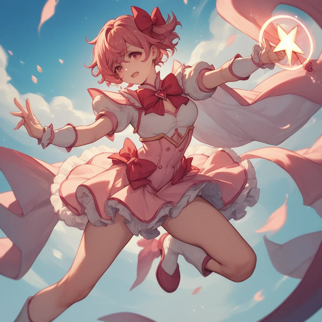 Magical Girl Madoka Madoka God Form Magic Wand Magic Enchantment Magic Attack