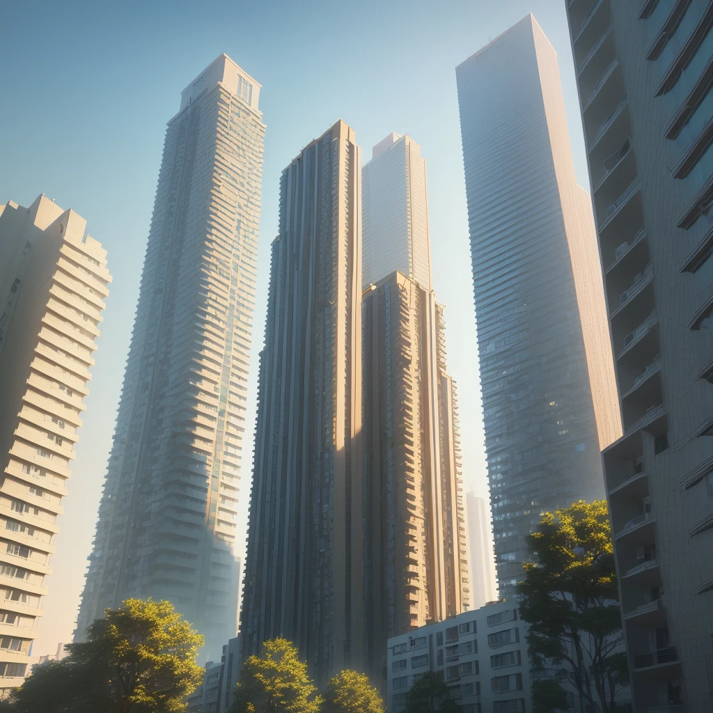 a rendering of a high rise residential apartment building in a city, full - view, mixed development, far view, screengrab, full building, residential, mantra rendering, majestic masterpiece, mid-view, wide angle exterior 2022, zenith view, wide - shot, wide-shot, big!!!!!!!!!!!!, phuoc quan, sky line