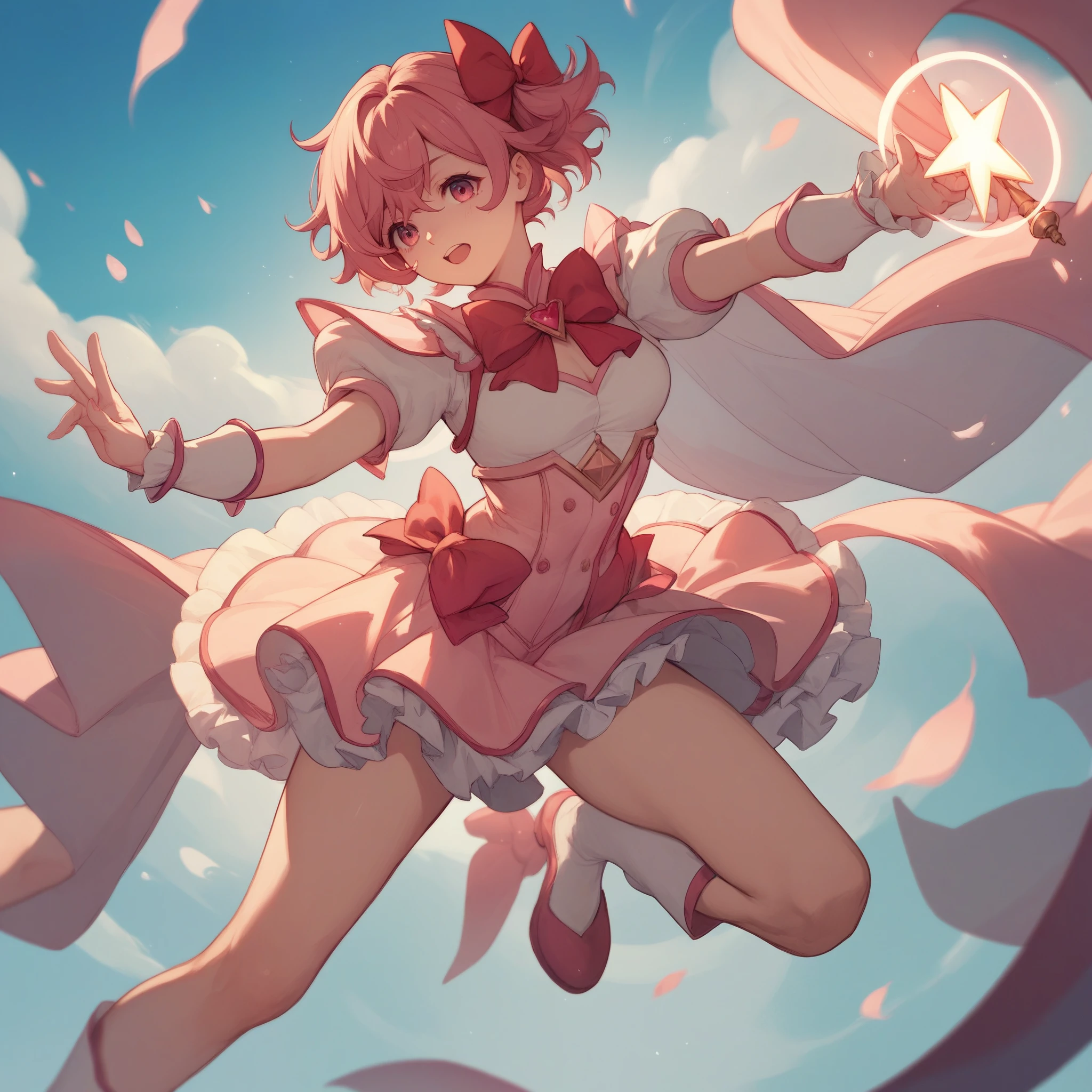 Magical Girl Madoka Madoka God Form Magic Wand Magic Enchantment Magic Attack