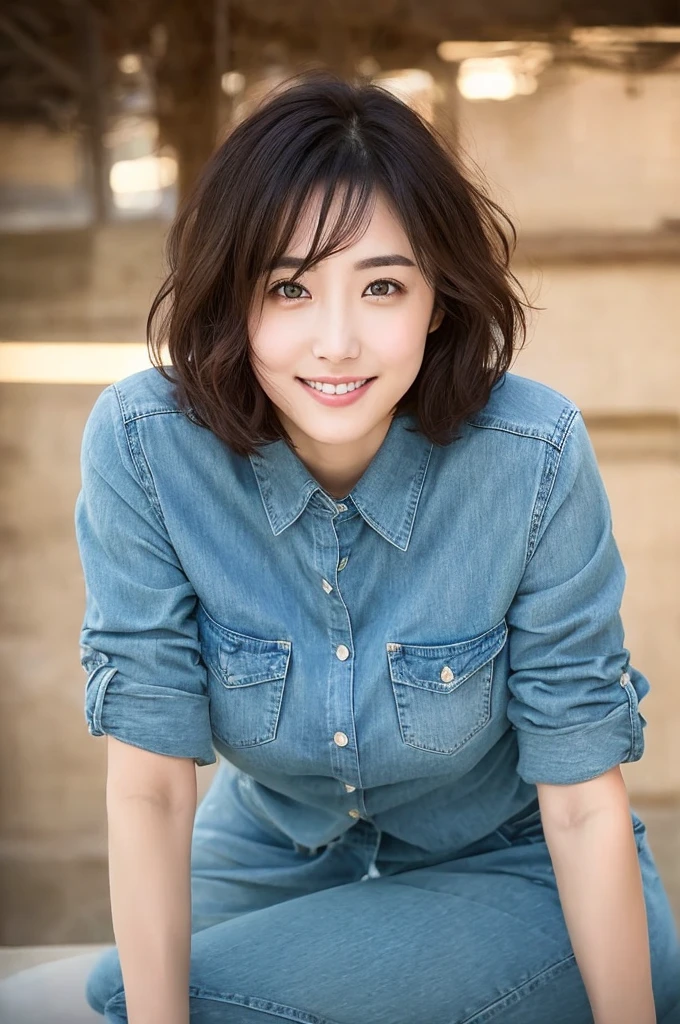 You are a professional photographer。future、Beautiful Eyes、 ((Highest quality)), Clear contours, Woman with beautiful face, (((One Girl,alone))), ((Beautiful Eyes)), Sex Appeal,Albedo and Specular Maps、Accurate simulation of lightweight material interactions、Light Smile、perfect body,Thighs、Short Hair、Butt