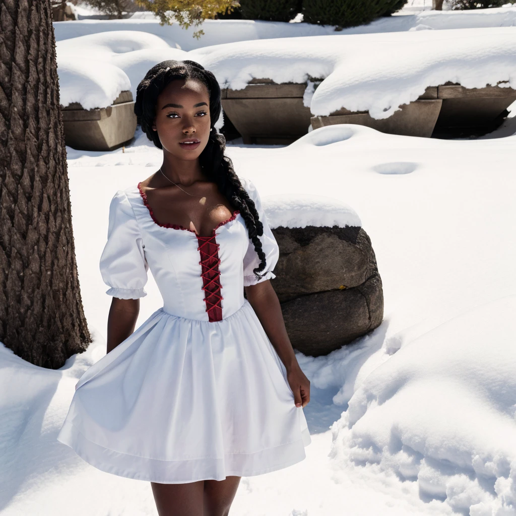 black girl in snow white costume