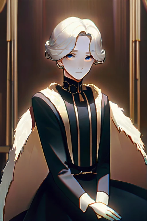 ((Лучшее качество)), ((шедевр)), (подробный), Anime guy in black, with two