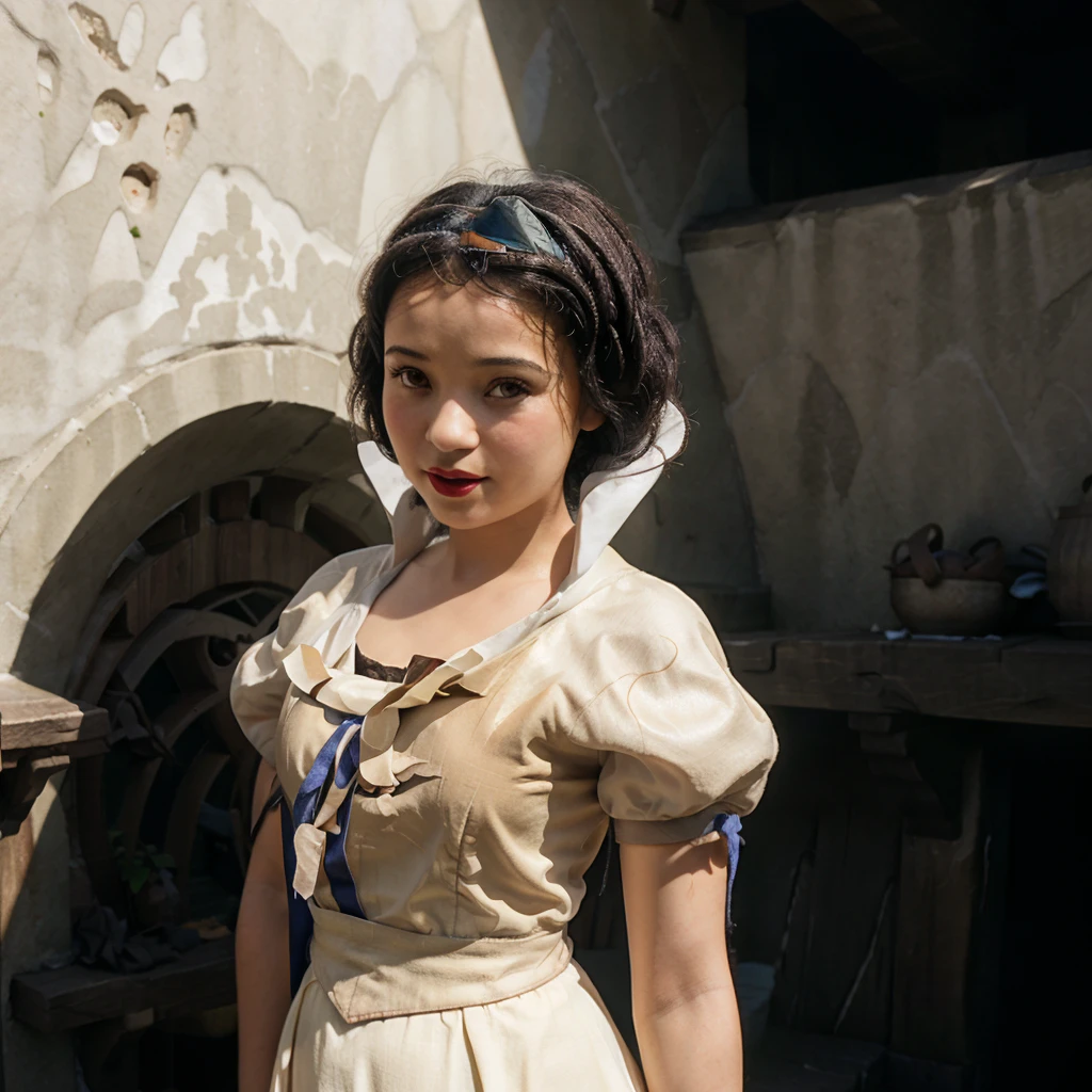 black girl in snow white costume