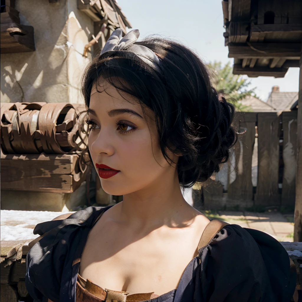 black girl in snow white costume