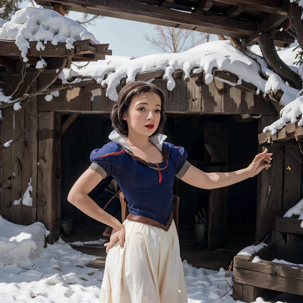 black girl in snow white costume