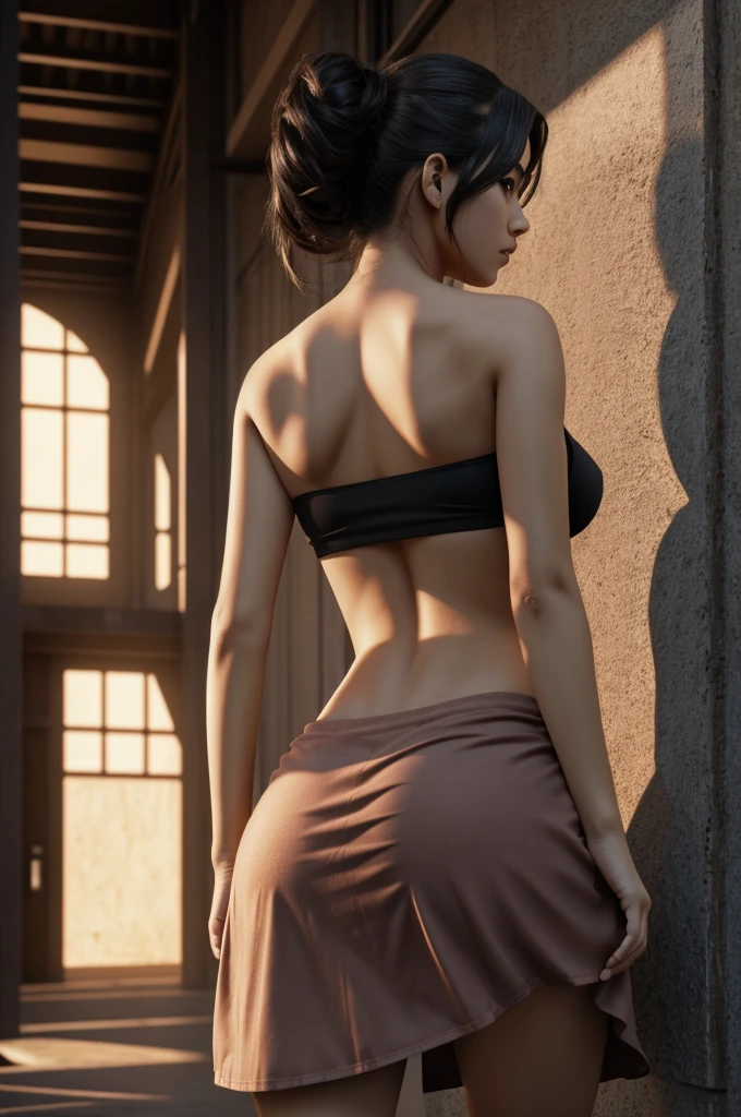 Masterpiece, Best Quality, HuTaoV4, 1 girl, Alone, blush, two tails, wide, hair between the eyes, ((Street clothes)), City, outdoor, evening, movie poster, Extremely detailed 8k, seeds, high resolution, Ultra quality, cinematic lighting, ambient occlusion, High Definition, 2K, 4k, 8k, 16k, extremely detailed anime, detailed faces, perfect composition, plano general, atmospheric lighting, very sexy, lift skirt, random lower back angle, uncensored, NSFW, uncensored, being smashed back into the wall